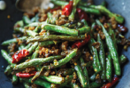 Fried Green Beans — Chinese dish at Pokhara Chinese Restaurant